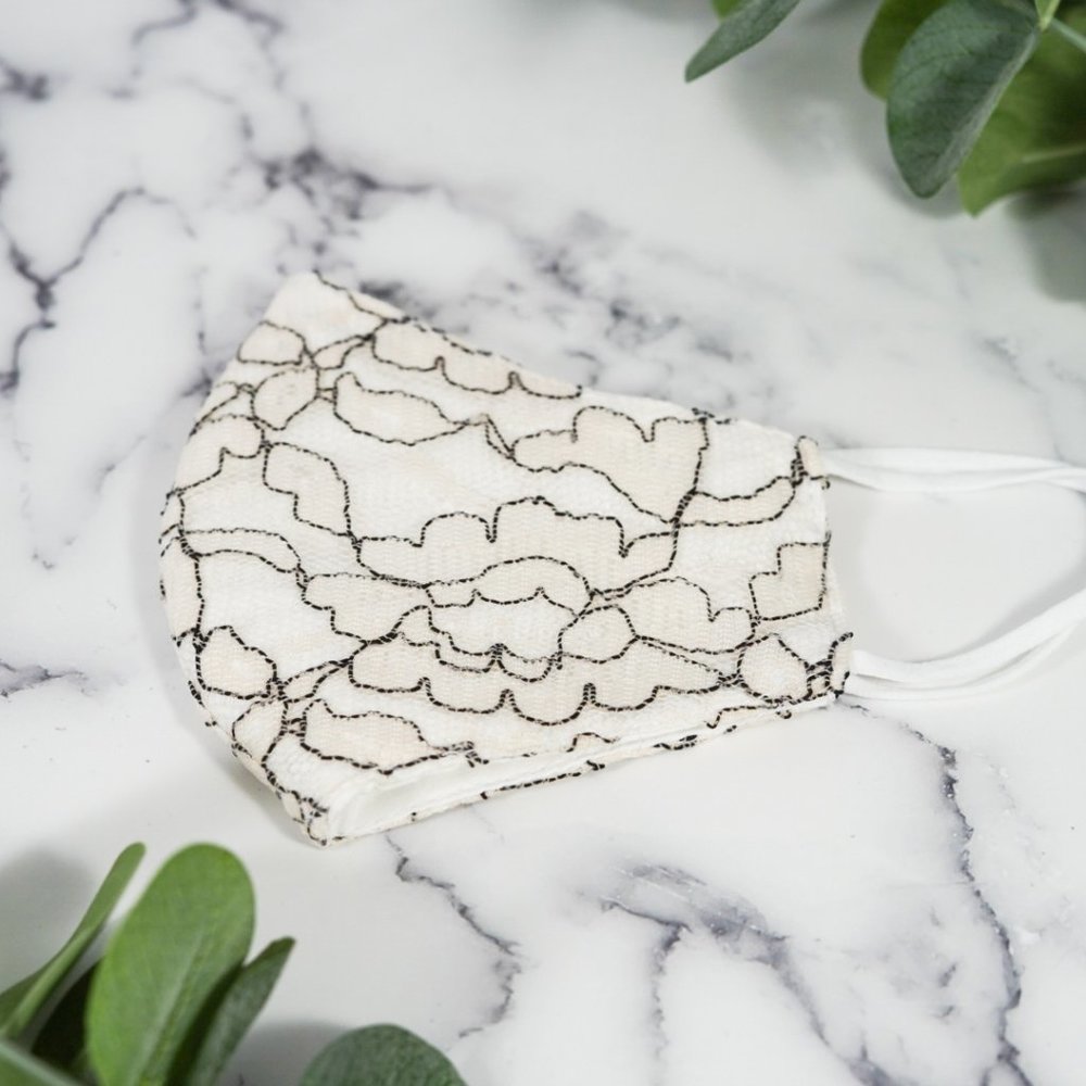 Charming face mask, 3 layers with filter pocket - Picture 3 of 8